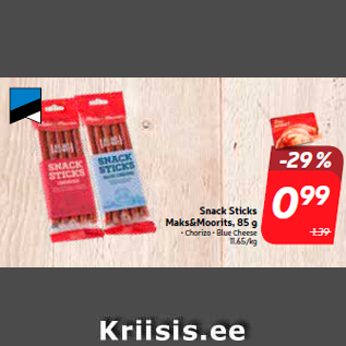 Allahindlus - Snack Sticks Maks&Moorits, 85 g
