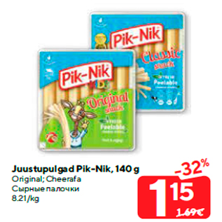 Allahindlus - Juustupulgad Pik-Nik, 140 g