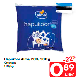 Allahindlus - Hapukoor Alma, 20%, 500 g