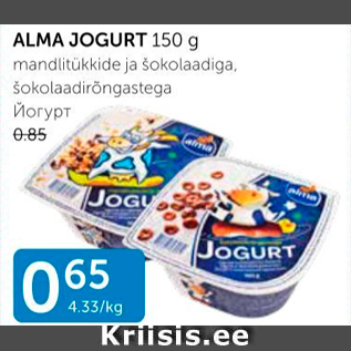 Allahindlus - ALMA JOGURT 150 G