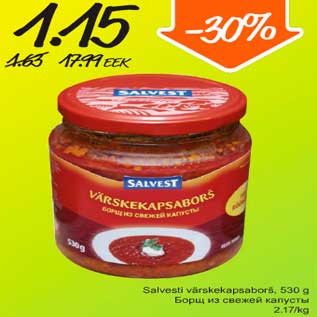 Allahindlus - Salvesti värskekapsaborš
