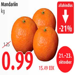 Allahindlus - Mandariin