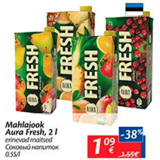 Allahindlus - Mahlajook Aura Fresh, 2 l