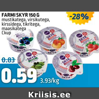 Allahindlus - FARMI SKYR 150 G