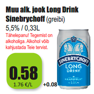 Скидка - Другой алк. напиток Long Drink Sinebrychoff