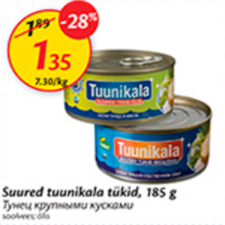Скидка - Тунец крупными кусками