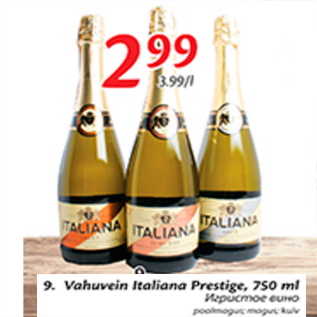 Allahindlus - Vahuvein Italiana Prestige, 750 ml