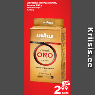 Allahindlus - Jahvatatud kohv Qualita Oro, Lavazza, 250 g