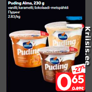 Allahindlus - Puding Alma, 230 g