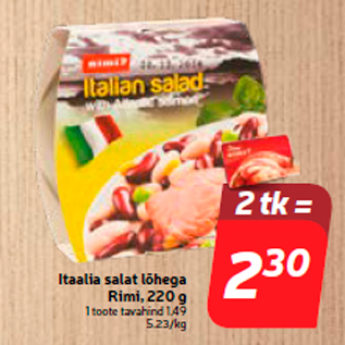 Allahindlus - Itaalia salat lõhega Rimi, 220 g