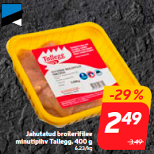 Allahindlus - Jahutatud broilerifilee minutipihv Tallegg, 400 g