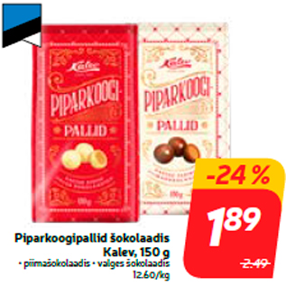 Allahindlus - Piparkoogipallid šokolaadis Kalev, 150 g