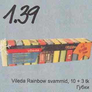 Allahindlus - Vileda Rainbow svammid, 10 + 3 tk