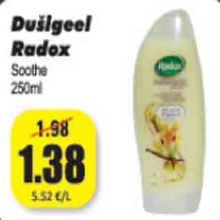 Скидка - Гель для душа Radox 250 мл