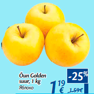 Allahindlus - Õun Golden suur, 1 kg