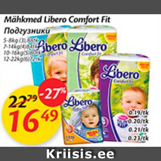 Allahindlus - Mähkmed Libero Comfort Fit