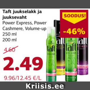 Allahindlus - Taft juukselakk ja juuksevaht