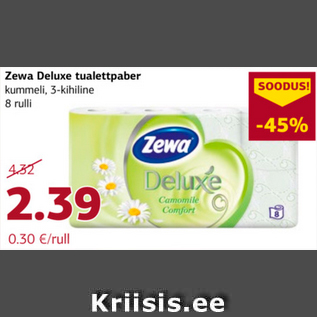 Allahindlus - Zewa Deluxe tualettpaber