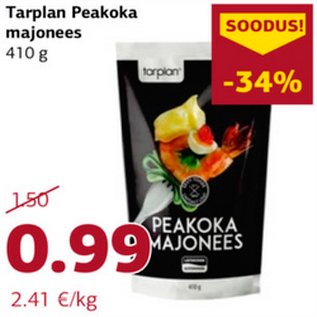 Allahindlus - Tarplan Peakoka majonees 410 g