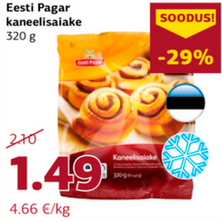 Allahindlus - Eesti Pagar kaneelisaiake 320 g