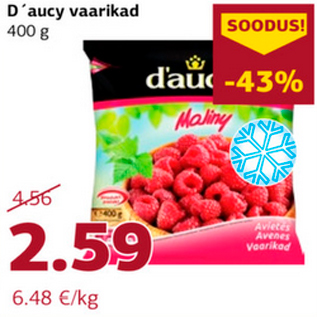 Allahindlus - D´aucy vaarikad 400 g