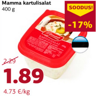 Allahindlus - Mamma kartulisalat 400 g