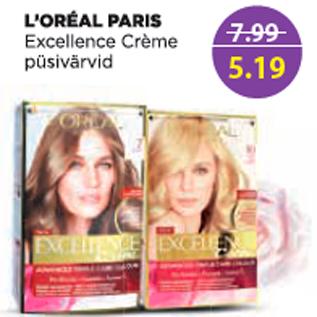 Allahindlus - L´OREAL PARIS Excellence Creme püsivärvid