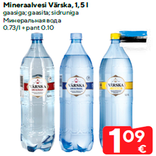 Allahindlus - Mineraalvesi Värska, 1,5 l