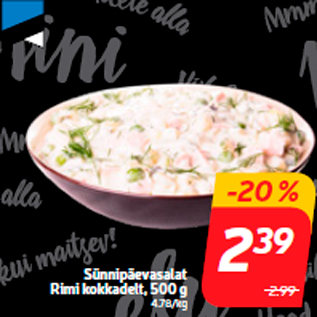 Allahindlus - Sünnipäevasalat Rimi kokkadelt, 500 g