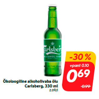 Allahindlus - Ökoloogiline alkoholivaba õlu Carlsberg, 330 ml