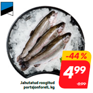 Allahindlus - Jahutatud roogitud portsjonforell, kg