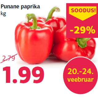 Allahindlus - Punane paprika kg