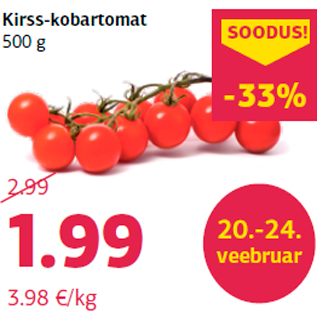 Allahindlus - Kirss-kobartomat 500 g