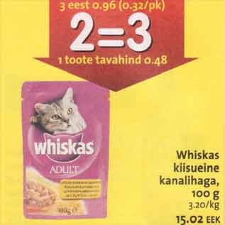 Allahindlus - Whiskas kisueine kanalihaga