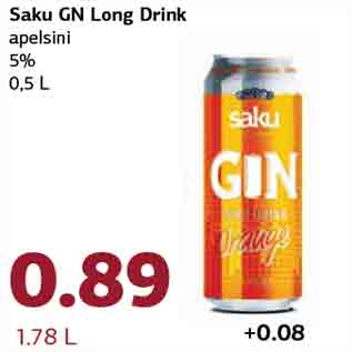 Allahindlus - Saku GN Long Drink apelsini 5% 0,5 L