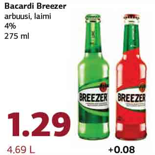 Allahindlus - Bacardi Breezer arbuusi, laimi 4% 275 ml