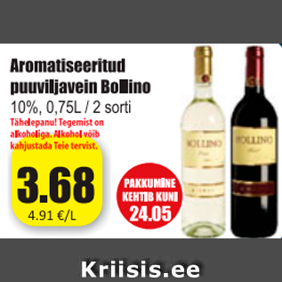 Скидка - Ароматизированное фруктовое вино Bolino