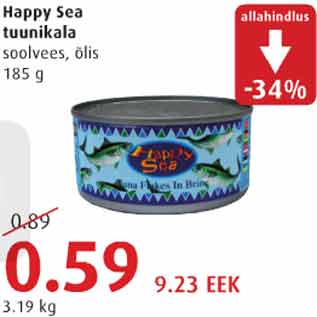 Allahindlus - Happy Sea tuunikala