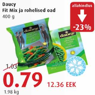 Allahindlus - Daucy Fit Mix ja rohelised oad