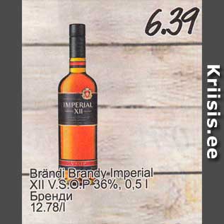 Allahindlus - Brändi Brandy Imperial XII V.S.O.P