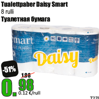 Allahindlus - Tualettpaber Daisy Smart