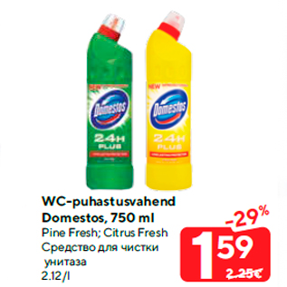 Allahindlus - WC-puhastusvahend Domestos, 750 ml