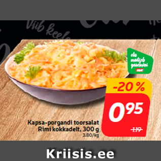 Allahindlus - Kapsa-porgandi toorsalat Rimi kokkadelt, 300 g