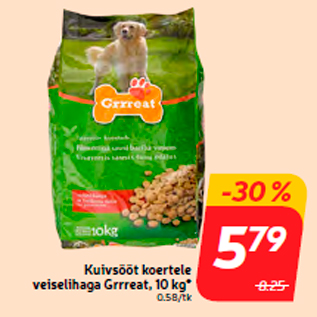 Allahindlus - Kuivsööt koertele veiselihaga Grrreat, 10 kg*