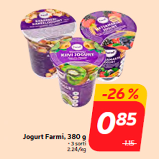 Allahindlus - Jogurt Farmi, 380 g