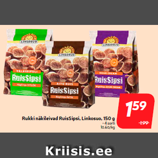 Allahindlus - Rukki näkileivad RuisSipsi, Linkosuo, 150 g