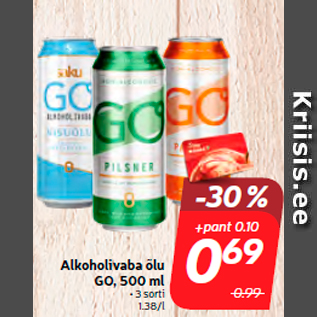 Allahindlus - Alkoholivaba õlu GO, 500 ml