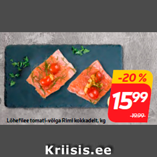 Скидка - Филе лосося с томатным маслом