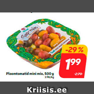 Скидка - Сливовые помидоры мини-микс, 500 г