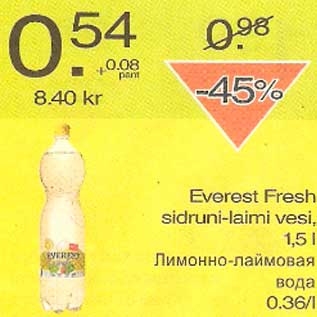 Allahindlus - Everest Fresh sidruni-laimi vesi